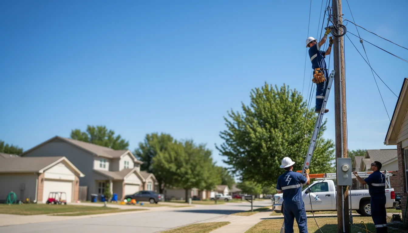 Residential electrician providing installation services in Mason City, NE
